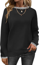 Load image into Gallery viewer, SME/DRF- GIDC- Womens Casual Crewneck Sweatshirt Long Sleeve Stripe Shirt