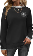 Load image into Gallery viewer, IEB- GIDC- Womens Casual Crewneck Sweatshirt Long Sleeve Stripe Shirt