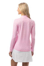 Load image into Gallery viewer, RLP- SanSoleil-SOLMELANGE 1/4 ZIP PRINT MOCK