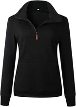 Load image into Gallery viewer, Plain Bay Equine - GIDC- Ladies Quilted 1/4 Zip Sweatshirt