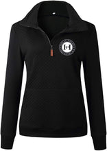 Load image into Gallery viewer, HPE - GIDC- Ladies Quilted 1/4 Zip Sweatshirt