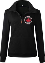 Load image into Gallery viewer, JTE - GIDC- Ladies Quilted 1/4 Zip Sweatshirt