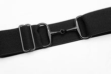 Load image into Gallery viewer, Black Bit Buckle- Black-  Ellany Equestrian- Elastic Belt