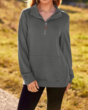 Load image into Gallery viewer, Plain Bay Equine - GIDC- Ladies Quilted 1/4 Zip Sweatshirt