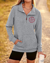 Load image into Gallery viewer, Belgian WB NA - GIDC- Ladies Quilted 1/4 Zip Sweatshirt