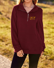 Load image into Gallery viewer, HM Eq & SH - GIDC- Ladies Quilted 1/4 Zip Sweatshirt