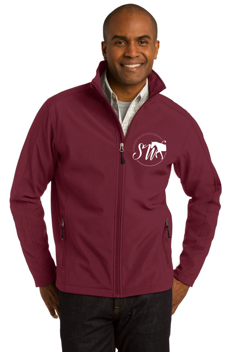Maroon soft shell jacket top