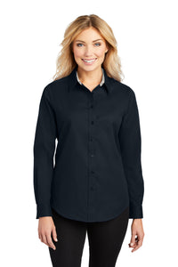 Red Sky Ranch- OUTLINE LOGO- Port Authority- Ladies Long Sleeve Button Up