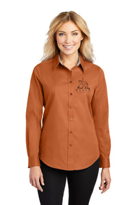 Red Sky Ranch- OUTLINE LOGO- Port Authority- Ladies Long Sleeve Button Up