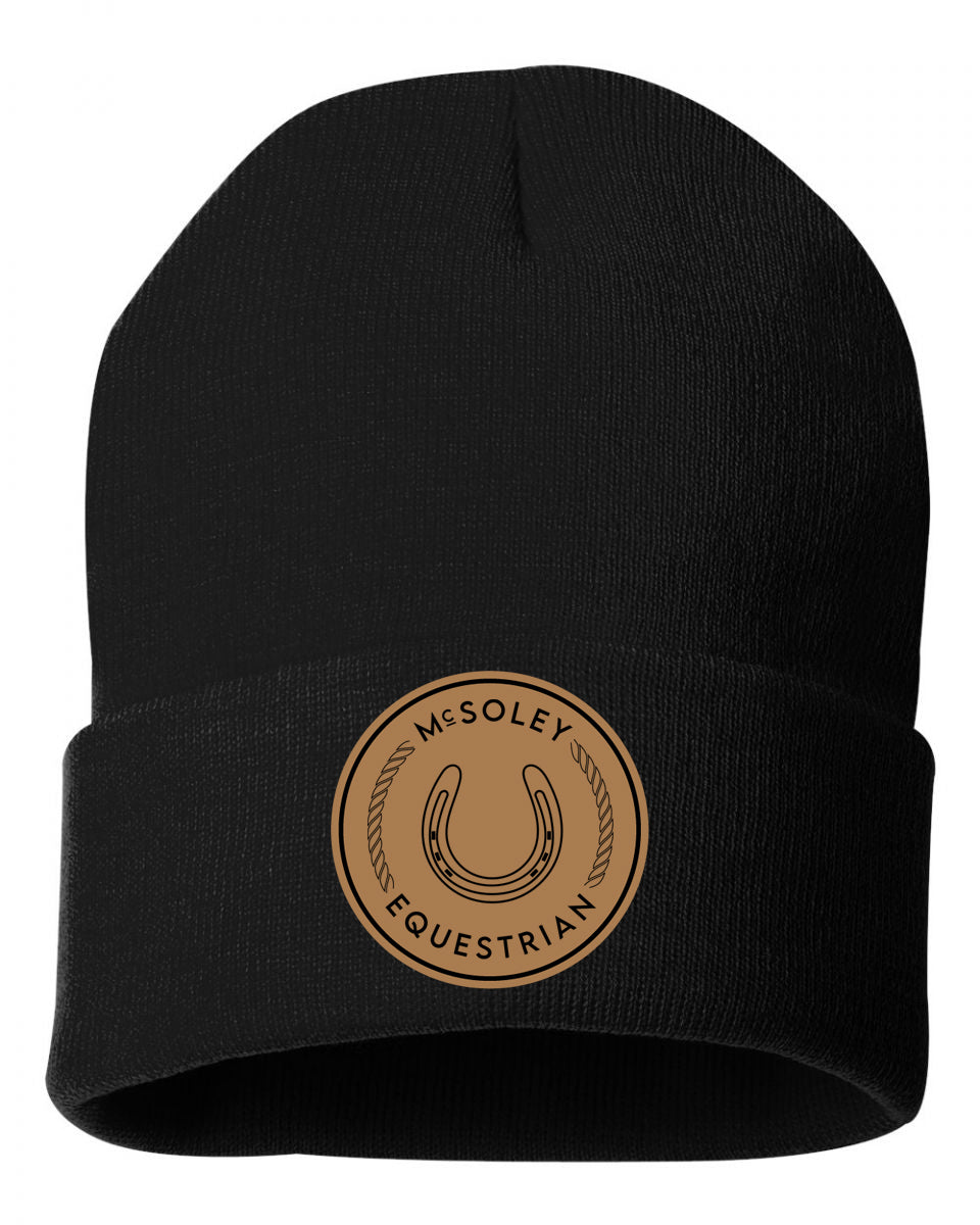 McSoley Equestrian- Leather Patch- Winter Hat