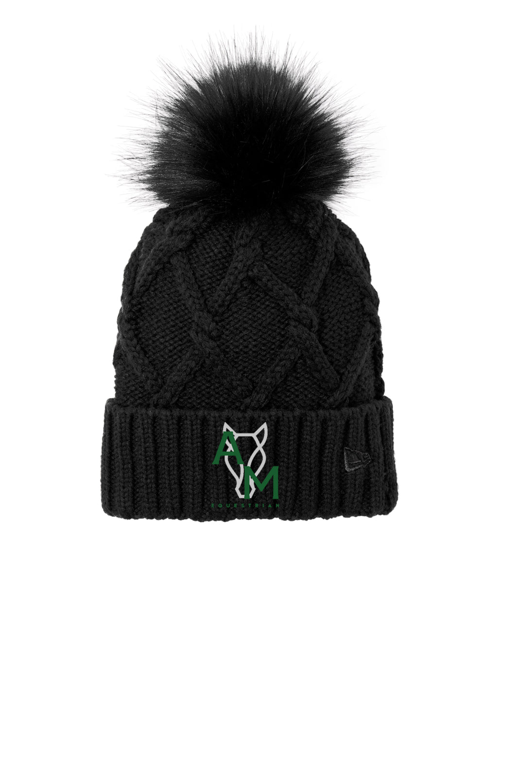 AM Eq - New Era- Faux Fur Pom Beanie