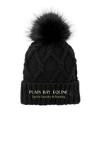 Load image into Gallery viewer, Plain Bay Equine - New Era- Faux Fur Pom Beanie
