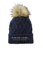 Load image into Gallery viewer, Plain Bay Equine - New Era- Faux Fur Pom Beanie
