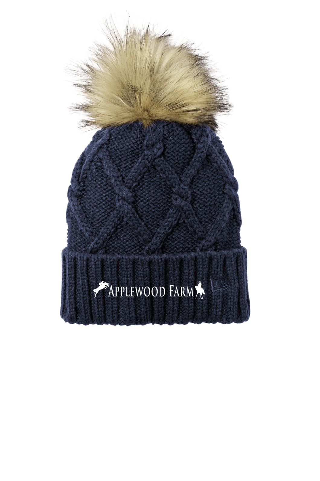 Applewood Farm- New Era- Faux Fur Pom Beanie