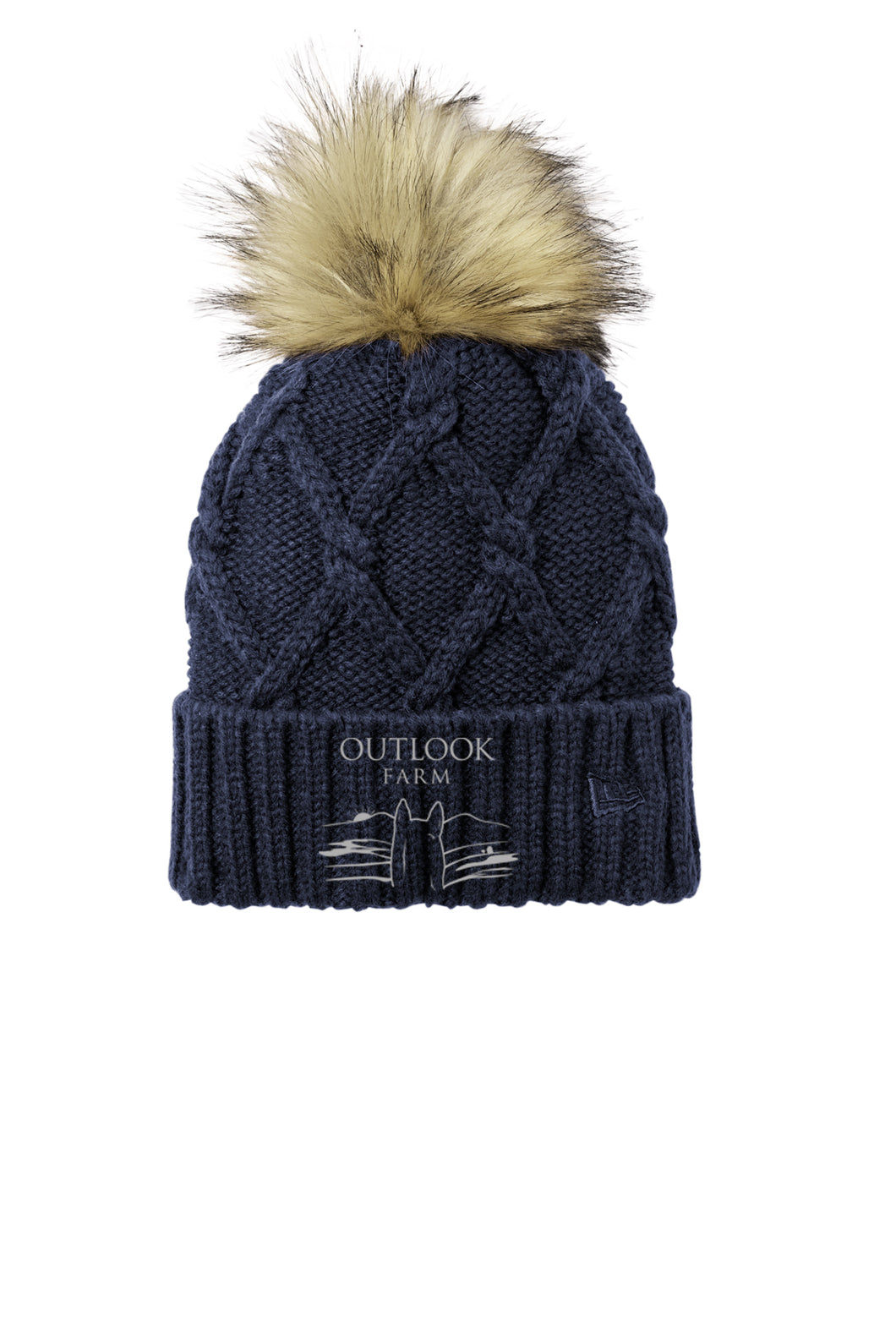 Outlook Farm - New Era- Faux Fur Pom Beanie