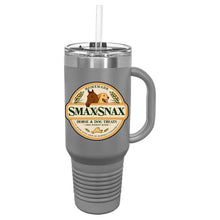 Load image into Gallery viewer, Smax Snax- PRINTED- 40 Oz Insulated Tumbler with Handle
