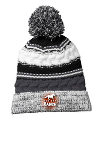 Red Sky Ranch- Sport Tek- Chunky Knit Beanie with Pom