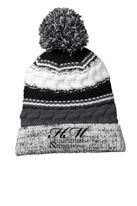 HM Eq & SH -  Sport Tek- Chunky Knit Beanie with Pom