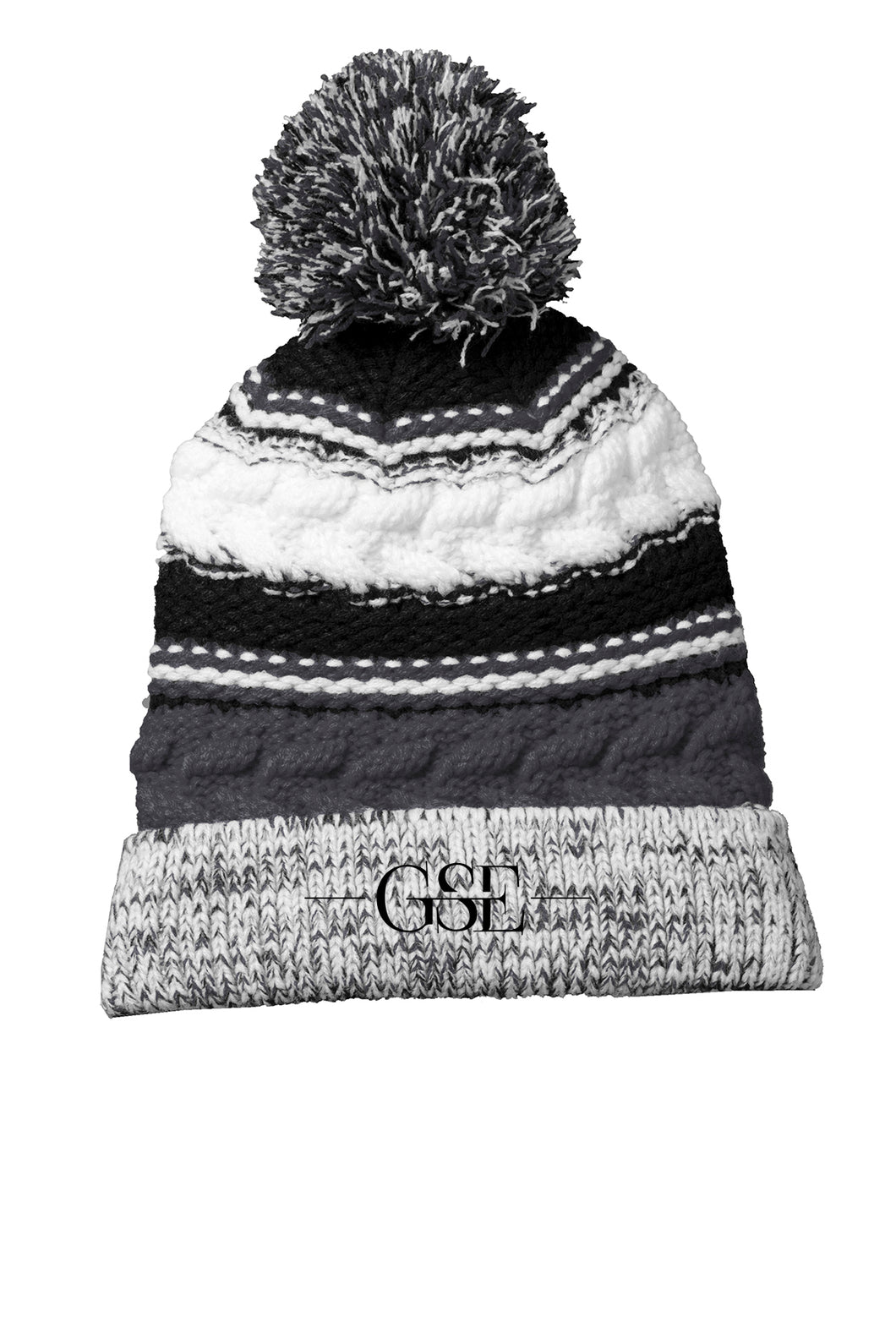 GSE-  Sport Tek- Chunky Knit Beanie with Pom