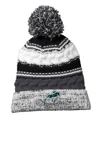 Anna Loschiavo Eventing-  Sport Tek- Chunky Knit Beanie with Pom