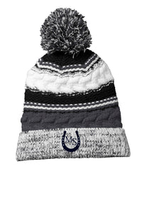 MSM-  Sport Tek- Chunky Knit Beanie with Pom