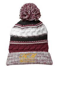 HM Eq & SH -  Sport Tek- Chunky Knit Beanie with Pom