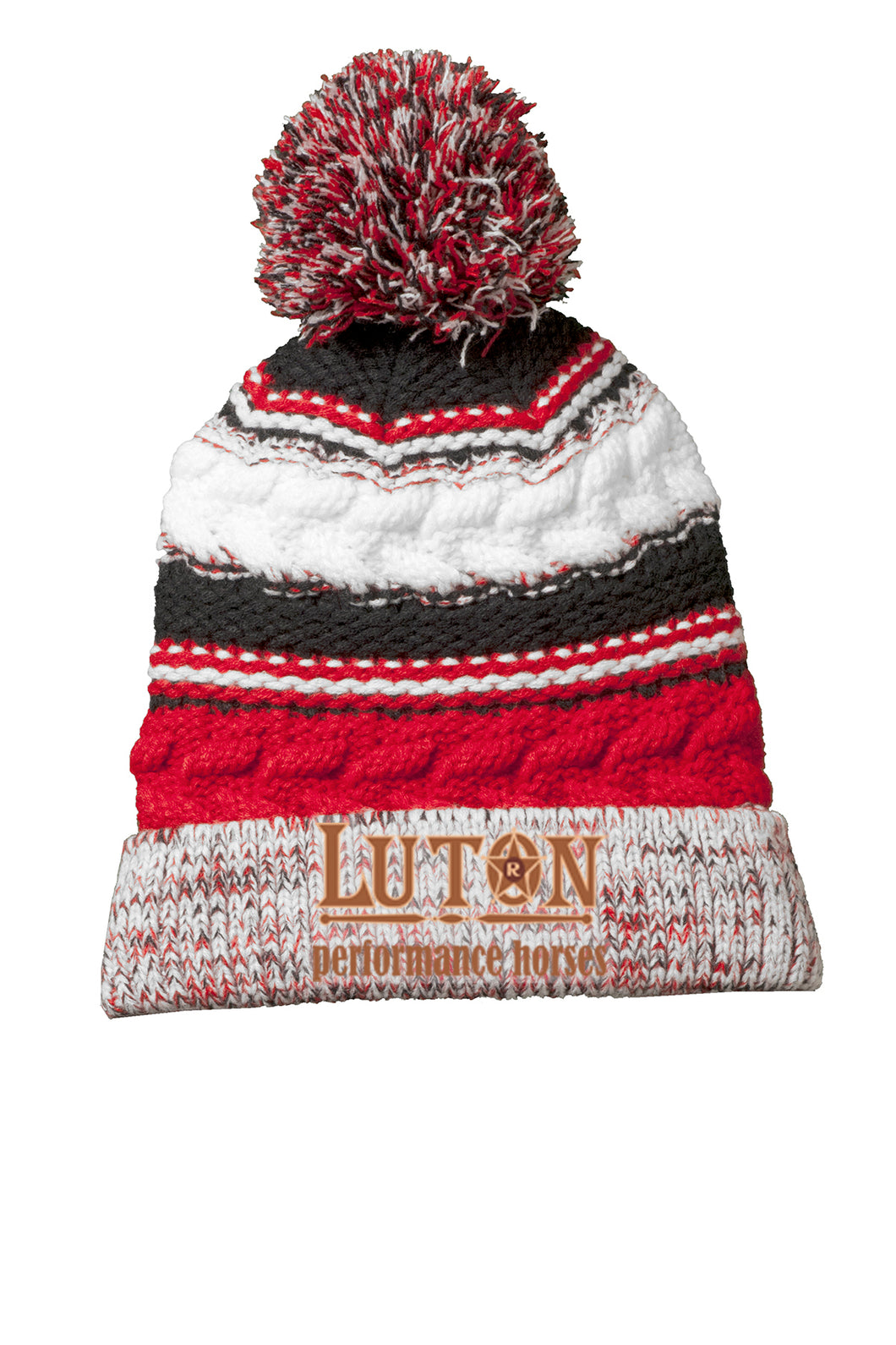 LPH-  Sport Tek- Chunky Knit Beanie with Pom