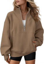 Load image into Gallery viewer, Smax Snax- GIDC- Oversized Quarter Zip Sweatshirt
