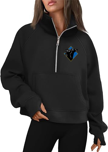 Victory Stables - Cropped Quarter Zip Sweatshirt