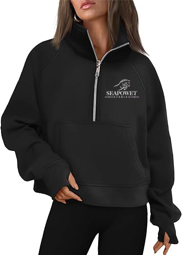Seapowet Stables - Cropped Quarter Zip Sweatshirt