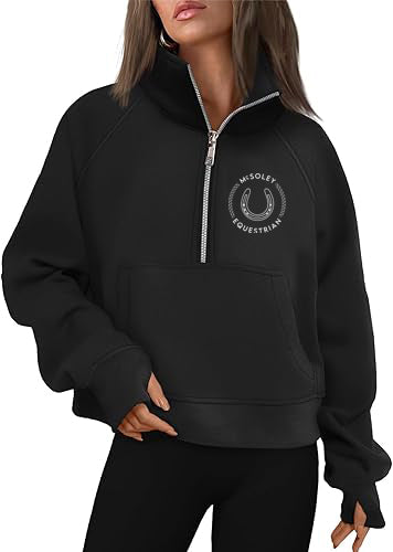 McSoley Equestrian - Cropped Quarter Zip Sweatshirt