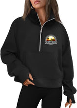 Load image into Gallery viewer, SME/DRF - Cropped Quarter Zip Sweatshirt
