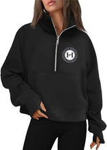 Load image into Gallery viewer, HPE - Cropped Quarter Zip Sweatshirt
