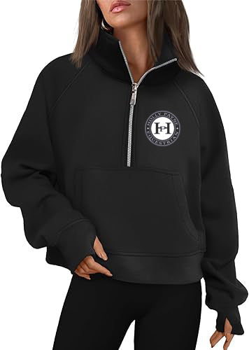 HPE - Cropped Quarter Zip Sweatshirt