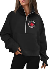 Load image into Gallery viewer, JTE - Cropped Quarter Zip Sweatshirt
