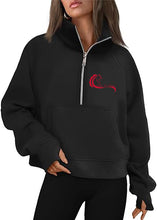 Load image into Gallery viewer, Ashley Trier Eventing - Cropped Quarter Zip Sweatshirt

