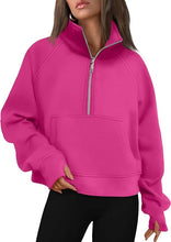 Load image into Gallery viewer, RLP - Cropped Quarter Zip Sweatshirt
