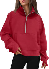 Load image into Gallery viewer, Lennox Dressage - Cropped Quarter Zip Sweatshirt
