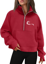 Load image into Gallery viewer, Ashley Trier Eventing - Cropped Quarter Zip Sweatshirt
