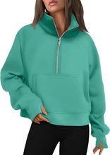 Load image into Gallery viewer, Lennox Dressage - Cropped Quarter Zip Sweatshirt
