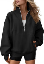 Load image into Gallery viewer, Ashley Trier Eventing- GIDC- Oversized Quarter Zip Sweatshirt

