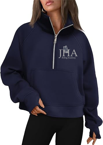 JHA Riding Academy - Cropped Quarter Zip Sweatshirt
