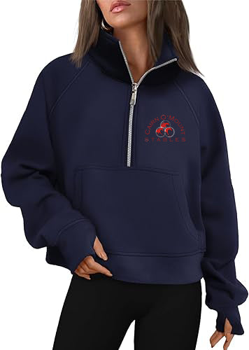 COM Stables - Cropped Quarter Zip Sweatshirt