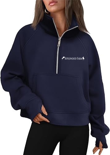 Applewood Farm- Cropped Quarter Zip Sweatshirt