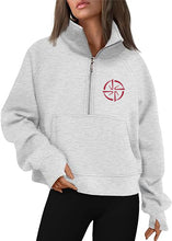 Load image into Gallery viewer, Belgian WB NA - Cropped Quarter Zip Sweatshirt
