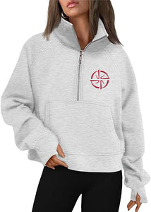 Belgian WB NA - Cropped Quarter Zip Sweatshirt