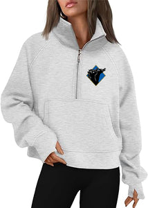 Victory Stables - Cropped Quarter Zip Sweatshirt