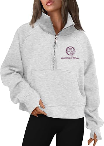 Claddagh Farm - Cropped Quarter Zip Sweatshirt