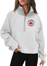 Load image into Gallery viewer, JTE - Cropped Quarter Zip Sweatshirt
