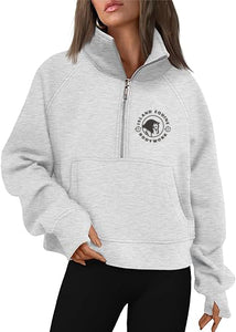 IEB - Cropped Quarter Zip Sweatshirt